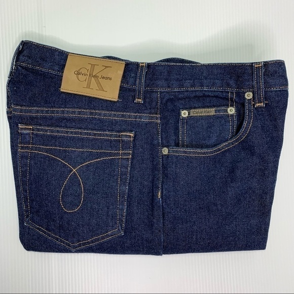 Calvin Klein Jeans Size 12 Vintage Made In USA Cotton Dark Wash High Waist - Picture 5 of 16
